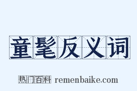 童髦反义词是什么意思的图片